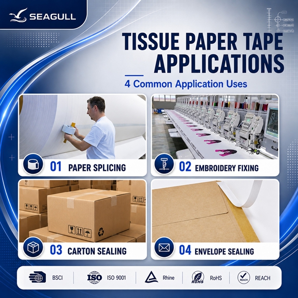 Double Sided Paper Tissue Tape Applications